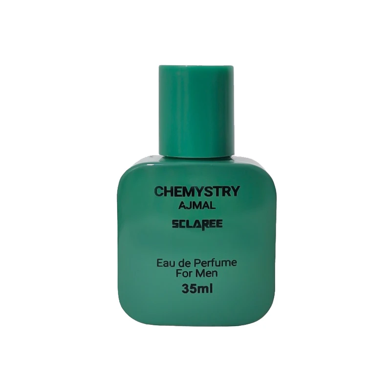 عطر جیبی مردانه اسکلاره مدل chemystry Ajmal با رایحه خنک، چوبی، مرکباتی، تند حجم 35 میلی‌لیتر