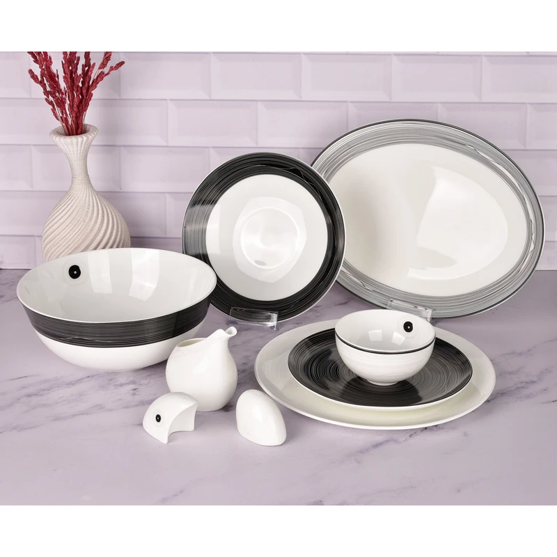 سرویس 29 پارچه 6 نفره بن چاینا بی وی کی مدل 717135 بی وی کی( BVK )